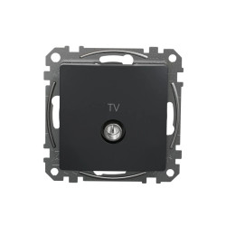 Gniazdo TV przelotowe (10dB), czarny antracyt, Sedna Design i Elements SDD114478