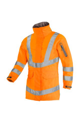 Jacket Hi Vis Waterproof Orange Ladies