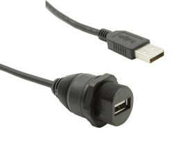 Kabel USB Złącze A USB A Złącze B USB A dł. 300mm Kabel USB-A USB 3.0 kolor: Czarny