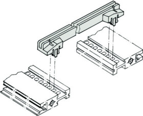 Guide rail, (L x H) 483 mm x 132.5 mm, for PCB, 10035599