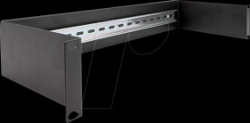 66884 19" top hat rail panel, 2 U, black