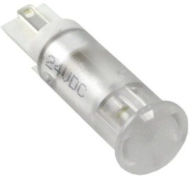 Signal light, 24 V (DC), white, 1.6 cd, Mounting Ø 10 mm, LED number: 1, QS101XXW24