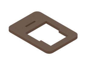 Złącze sieciowe Gniazdo kablowe Model B Uszczelka płaska Brązowy