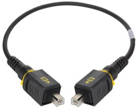 USB 2.0 connection cable, PushPull (V4) type B to PushPull (V4) type B, 2 m, black, 09454453903