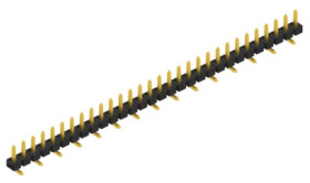 Pin header, 30 pole, pitch 2.54 mm, angled, black, SLLP5SMD03830G