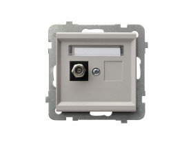 SONATA Gniazdo pojedyncze antenowe typu F kaszmirowy GPA-1RF/m/82 OSPEL