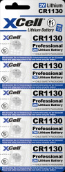 148257 Lithium button cell CR1130, 5-unit blister pack