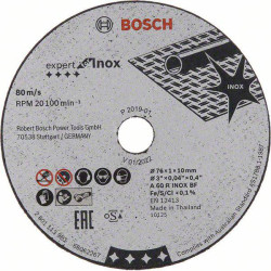 Bosch 2608601520 Expert Inox Cutting Disc 76mm x 10mm x 1mm Safe &amp; Durable