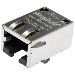 BEL S811-1X1T-06-F MagJack Nickel 10/100Base-TX 8P8C Horizontal Mount