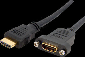 HDMIPNLFM3 HDMI Cable Plug/Socket, Screw-on, 90 cm