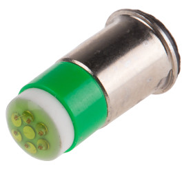 Lampka kontrolna Zielony 28V dc Miniaturowe złącze kołnierzowe LED średnica 6mm długość 15.25mm
