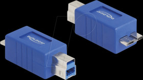 67215 USB 3.0 adapter, B plug > Micro-B plug, blue