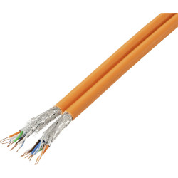 TRU COMPONENTS TC-13577064 Network cable CAT 7 S/FTP Orange 100 m Unassembled