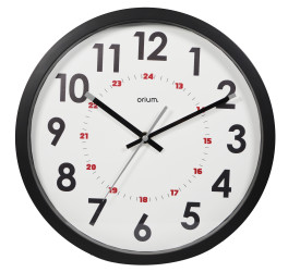 Zegar Czarny Ścienny Analogowy Nie Nie, Plastikowe, Akumulator Orium