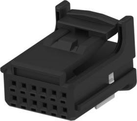 Socket, unequipped, 12 pole, straight, 2 rows, black, 1379662-1