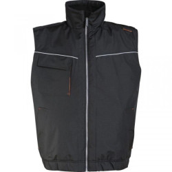 Kamizelka z poliestru ripstop powlekanego PVC - podszewka z polaru kolor czarny rozmiar S CORP LERYNOPT