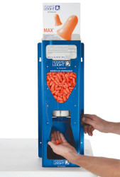 Dozownik zatyczek do uszu, Różowy, żółty, Podajnik zatyczek