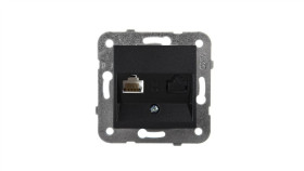 Panasonic Novella Gniazdo 1Xrj45 Komputerowe Kat. 5E Czarne 92105532M