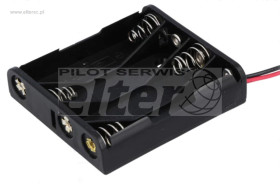 Pojemnik na baterie R3 AAA 4szt z kablami