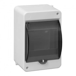Obudowa modułowa natynkowa S-4, z szybką dymną, bez złączki, biała, IP40,OR-OM-13828/S4