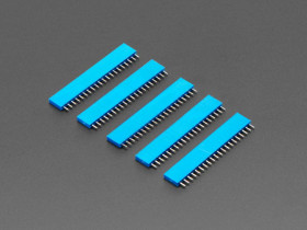 Adafruit 20-pin 0.1" Female Header - Blue - 5 pack