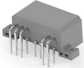 Plug, 12 pole, angled, 2 rows, gray, 173858-6