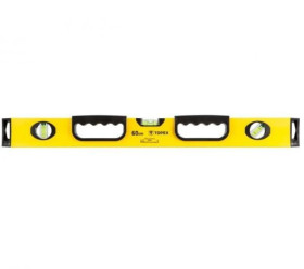 Poziomnica aluminiowa 120 cm 3 libelle uchwyty frezowana powierzchnia pomiarowa z rowkiem o profilu V 65x30 mm 29C635