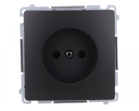 Simon Basic Gniazdo wtyczkowe bez uziemienia (moduł) 16A, 250V, zaciski śrubowe czarny BMG1.01/49
