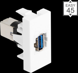 90910 Easy 45 USB 5 GBit/s type A socket to USB type B socket