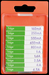 122800 Microfuse assortment 5x20mm, time-lag