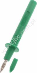 404-IEC-GN Sonda probiercza bezpieczna z gniazdem 4mm, L=115mm, zielona, ELECTRO-PJP, 404IECGN