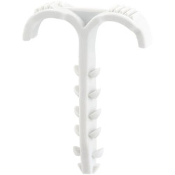 Podwójny kołek obejma kotwica rozporowa CMS 4-12mm 200 sztuk do kabli przewodów fi:6mm bezhalogenowy szary F-TRONIC