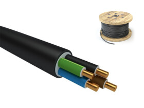 Kabel ziemny YKY 4x2,5 mm2 RE (0,6/1kV) miedziany NYY-O (bębnowy) 5907702812205 ELEKTROKABEL
