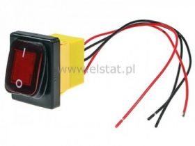 Przełącznik hermetyk stabilny ON-OFF czerwony 30A