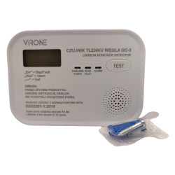 Czujnik tlenku węgla z przyciskiem TEST czujnik czadu z wyświetlaczem LCD VIRONE DC-3