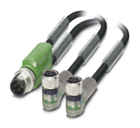 Przewód czujnik-siłownik ze złączem Złącze M12 liczba rdzeni 3 długość 1.5m Rodzaj A Męskie Złącze B M8