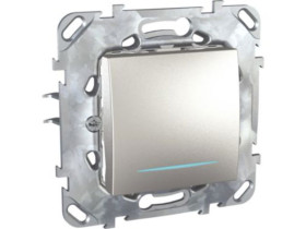 UNICA TOP Wyłącznik krzyżowy z podświetleniem aluminium MGU50.205.30NZ SCHNEIDER ELECTRIC