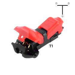 Szybkozłączka T1 rozdzielacz zasilania czerwona