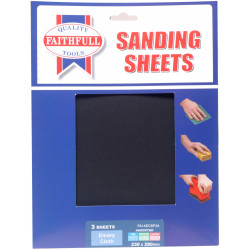 Faithfull FAIAECSP3A Alox Cloth Sheets 230 x 280mm Assorted (3)