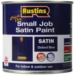 Rustins SPOBW250 Quick Dry Small Job Satin Paint Oxford Blue 250ml