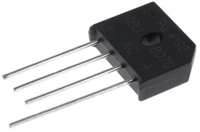 Mostek prostowniczy Jednofazowy 8A 1000V Połączenie silikonowe KBU