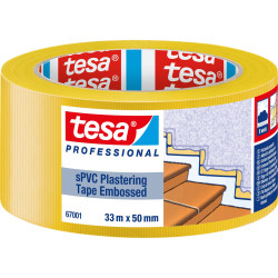 tesa 67001-00001-00 SPVC Plastering Tape 33m x 50mm UV-resistant yellow