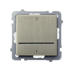 SONATA Łącznik podwójny z podświetleniem nowe srebro ŁP-11RMS/m/44