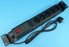 10A LISTWA RACK 19' 5xGN+WYŁ.+BREAKER