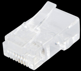 RJ45 modular plug, contacts 8, fitted 4