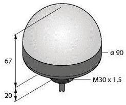 Lampa okrągła Turck K90LWP światło ciągłe