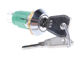 Wyłącznik kluczykowy, DPDT, 1 A przy 24 V DC 2-Way, -20 → +65°C