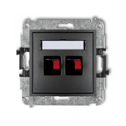 MINI Gniazdo głośnikowe podwójne grafitowy 11MGG-2