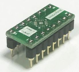 Adapter QFN16 3x3mm (0,5mm) --> DIL16 (PDIP16) 2,54/0.300"