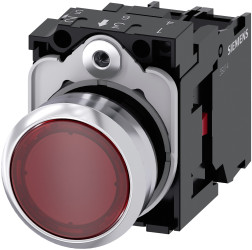 Kompletny układ przycisku SPST średnica wycięcia 22mm, montaż panelowy Siemens